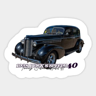 1938 Buick 8 Special Series 40 Touring Sedan Model 41 Sticker